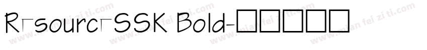 ResourceSSK Bold字体转换